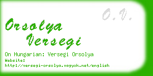 orsolya versegi business card
